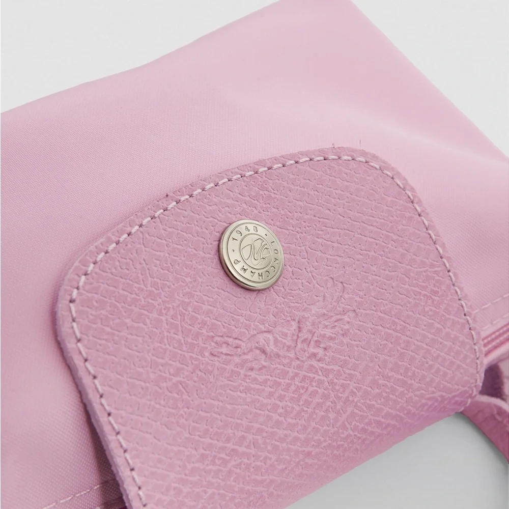 LONGCHAMP Mini Le Pliage Green Top-Handle Bag + Strap - Peony Pink *RARE* - Picture 4 of 10